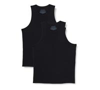 Amazon Essentials Camiseta Interior sin Mangas de Modal Supersuave y Ligera Hombre, Paquete de 2, Negro, M