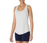 Amazon Essentials Camiseta sin Mangas de Algodón con Espalda Cruzada, Top de Yoga Suave y Ligero con Cuello Redondo Mujer, Gris Claro Mezcla, XS
