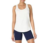 Amazon Essentials Camiseta sin Mangas de Algodón con Espalda Cruzada, Top de Yoga Suave y Ligero con Cuello Redondo Mujer, Blanco, L