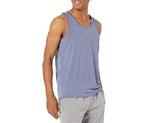 Amazon Essentials Camiseta Tech de Tirantes en Tejido Elástico - colores interrumpidos Hombre, Azul Mezcla, M