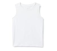 Amazon Essentials Camiseta Técnica Elastizada de Tirantes Niño, Blanco, 9 años