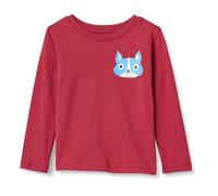 Amazon Essentials Camisetas de Algodón de Manga Larga Niños, Rojo Oscuro Perro, 5 años