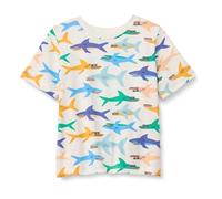 Amazon Essentials Camisetas de Manga Corta Niños, Marfil Tiburones, 4 años
