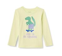 Amazon Essentials Camisetas Manga Larga Niño, Verde Pastel Dinosaurio Pixelado, 5 años