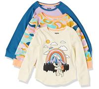 Amazon Essentials Camisetas Térmicas de Manga Larga Niña, Pack de 3, Camuflaje/Monstruo, 6-7 años