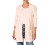 Amazon Essentials Cárdigan de Corte Holgado Ultraligero con Parte Delantera Abierta Mujer, Beige Rayas de Cebra, L