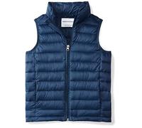 Amazon Essentials Chaleco Acolchado con Capucha. Ligero, Plegable e Impermeable Niño, Azul Marino, 8 años
