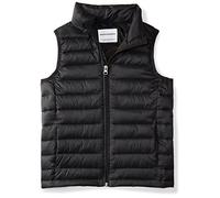 Amazon Essentials Chaleco Acolchado con Capucha. Ligero, Plegable e Impermeable Niño, Negro, 9 años