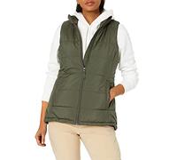 Amazon Essentials Chaleco Acolchado de Peso Medio con Cremallera Mujer, Verde Oliva, XL