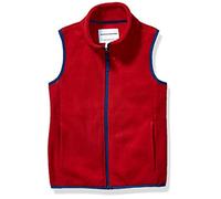 Amazon Essentials Chaleco de Forro Polar Niño, Rojo, 10 años