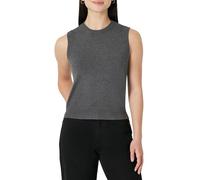 Amazon Essentials Chaleco de Punto con Cuello Redondo y Corte Estándar Mujer, Carbón Mezcla, XS
