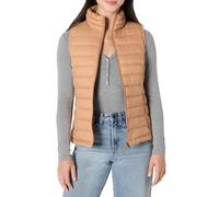 Amazon Essentials Chaleco Plumífero Plegable y Ligero, Resistente a la Lluvia Mujer, Marrón Claro, XS