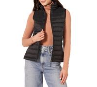 Amazon Essentials Chaleco Plumífero Plegable y Ligero, Resistente a la Lluvia Mujer, Negro, M