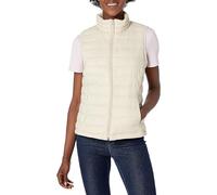 Amazon Essentials Chaleco Plumífero Plegable y Ligero, Resistente a la Lluvia Mujer, Piedra, XS
