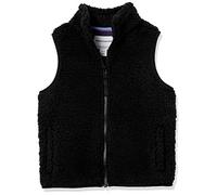 Amazon Essentials Chaleco Polar Sherpa con Bolsillos Niña, Negro, 4 años