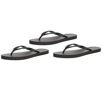 Amazon Essentials Chanclas Mujer, Pack de 3, Negro, 36 EU