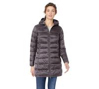 Amazon Essentials Chaqueta Acolchada con Capucha, Ligera e Impermeable (Disponible en Tallas Grandes) Mujer, Carbón Mezcla, S