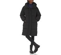 Amazon Essentials Chaqueta Acolchada Larga y de Talla Grande con Capucha (Disponible en Talla Grande) Mujer, Negro, XXL Grande