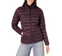 Amazon Essentials Chaqueta Acolchada Ligera de Manga Larga, Plegable, Resistente a la Lluvia (Disponible en Tallas Grandes) Mujer, Burdeos, XS
