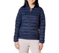 Amazon Essentials Chaqueta Acolchada Ligera de Manga Larga, Plegable, Resistente a la Lluvia (Disponible en Tallas Grandes) Mujer, Azul Marino, XL