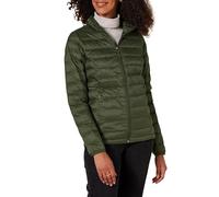 Amazon Essentials Chaqueta Acolchada Ligera de Manga Larga, Plegable, Resistente a la Lluvia (Disponible en Tallas Grandes) Mujer, Verde Oliva Oscuro, XS