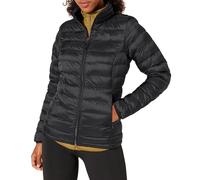Amazon Essentials Chaqueta Acolchada Ligera de Manga Larga, Plegable, Resistente a la Lluvia (Disponible en Tallas Grandes) Mujer, Negro, 3XL Grande
