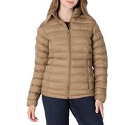Amazon Essentials Chaqueta Acolchada Ligera de Manga Larga, Plegable, Resistente a la Lluvia (Disponible en Tallas Grandes) Mujer, Marrón Seta, XS