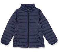 Amazon Essentials Chaqueta Acolchada, Ligera y Resistente al Agua para niñas, Color Azul Marino, Talla S