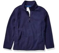 Amazon Essentials Chaqueta con Cremallera de un Cuarto de Forro Polar Niño, Azul Marino, 8 años