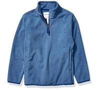 Amazon Essentials Chaqueta con Cremallera de un Cuarto de Forro Polar Niño, Azul Mezcla, 5 años