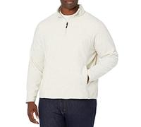 Amazon Essentials Chaqueta de Forro Polar con Cremallera de un Cuarto Hombre, Avena Mezcla, M