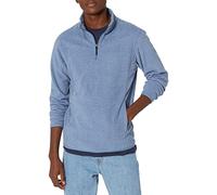 Amazon Essentials Chaqueta de Forro Polar con Cremallera de un Cuarto Hombre, Azul Mezcla, L