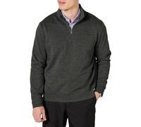 Amazon Essentials Chaqueta de Forro Polar con Cremallera de un Cuarto Hombre, Carbón Mezcla, L