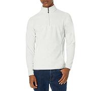 Amazon Essentials Chaqueta de Forro Polar con Cremallera de un Cuarto Hombre, Gris Claro Mezcla, S