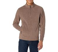 Amazon Essentials Chaqueta de Forro Polar con Cremallera de un Cuarto Hombre, Marrón Mezcla, XL