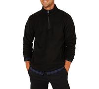 Amazon Essentials Chaqueta de Forro Polar con Cremallera de un Cuarto Hombre, Negro, XL