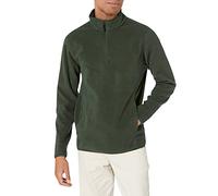 Amazon Essentials Chaqueta de Forro Polar con Cremallera de un Cuarto Hombre, Verde Bosque, S