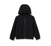 Amazon Essentials Chaqueta Deportiva con Capucha y Cremallera Completa de Tejido Elástico de Alto Rendimiento Niño, Negro, 6-7 años