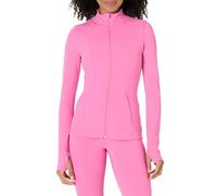 Amazon Essentials Chaqueta Deportiva FormFlex, Suave, de Corte Ajustado y con Cremallera Completa Mujer, Rosa Flamenco, XS