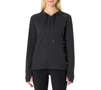 Amazon Essentials Chaqueta Deportiva Suave y Elástica de Alto Rendimiento con Capucha y Cremallera Completa Mujer, Negro Teñido Multicolor, S