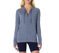 Amazon Essentials Chaqueta Deportiva Suave y Elástica de Alto Rendimiento con Capucha y Cremallera Completa Mujer, Pizarra Teñido Multicolor, XXL