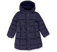 Amazon Essentials Chaqueta Larga, Gruesa y Acolchada con Capucha Niña, Azul Marino, 4 años