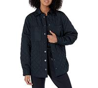 Amazon Essentials Chaqueta Tipo Camisa Acolchada y Holgada de poliéster Reciclado, Disponible en Tallas Grandes (Anteriormente Amazon Aware) Mujer, Negro, XXS