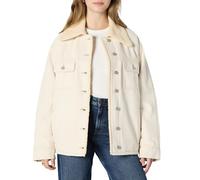 Amazon Essentials Chaqueta Vaquera con Forro de Vellón Sintético de Corte Extragrande Mujer, Crudo, S