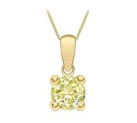 Amazon Essentials Collar con Colgante de Piedra Natal de Agosto en Oro de 9 Quilates (previamente Amazon Collection)
