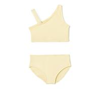 Amazon Essentials Conjunto de bikini de dos piezas con un hombro Niña, Amarillo Claro, 5 años