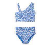 Amazon Essentials Conjunto de bikini de dos piezas con un hombro Niña, Azul Ditsy Floral, 8 años