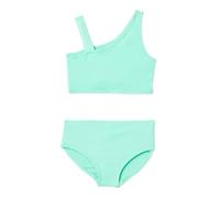 Amazon Essentials Conjunto de bikini de dos piezas con un hombro Niña, Verde Menta Brillante, 4 años