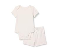 Amazon Essentials Conjunto de Bodi y Pantalones Cortos Acanalados de Algodón Suave Unisex bebé, Paquetes multiple