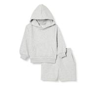 Amazon Essentials Conjunto de Buzo con Capucha y Pantalón Corto para Niños, Gris Claro Mezcla, 2 años